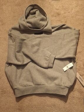 Essentials Men’s Gray Crewneck Hoodie Sweatshirt
